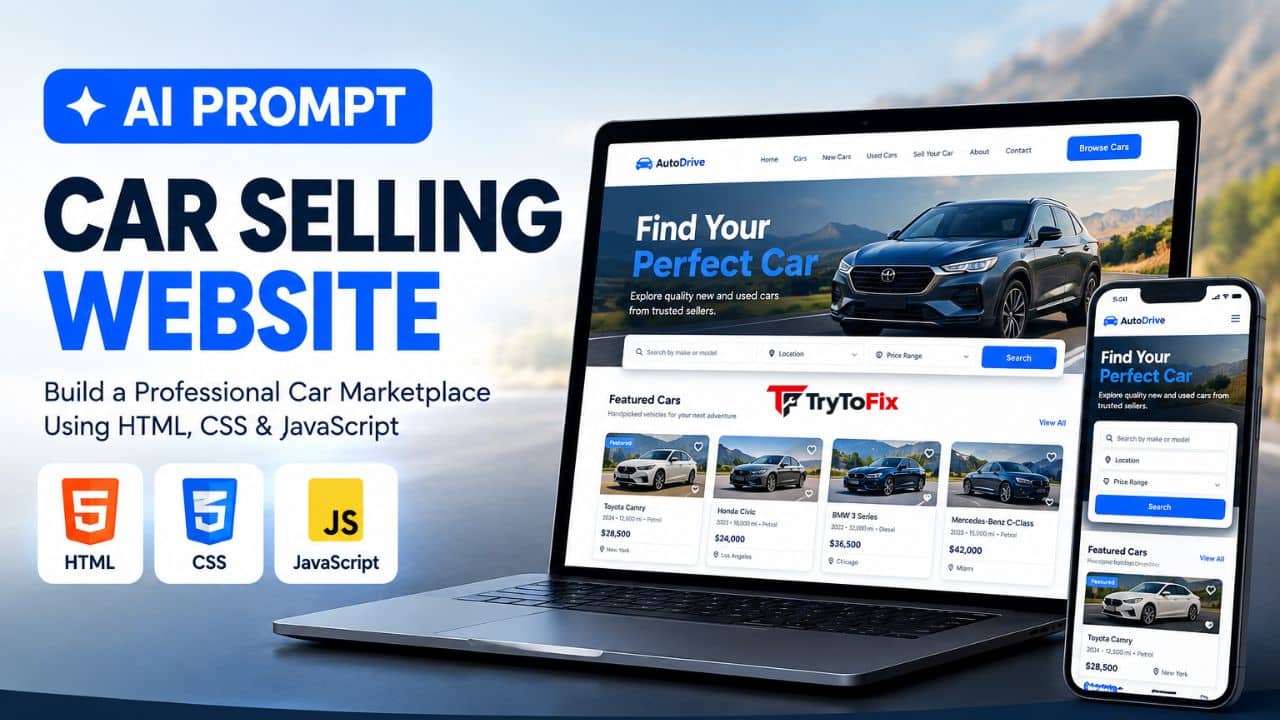 Responsive Car Selling Website